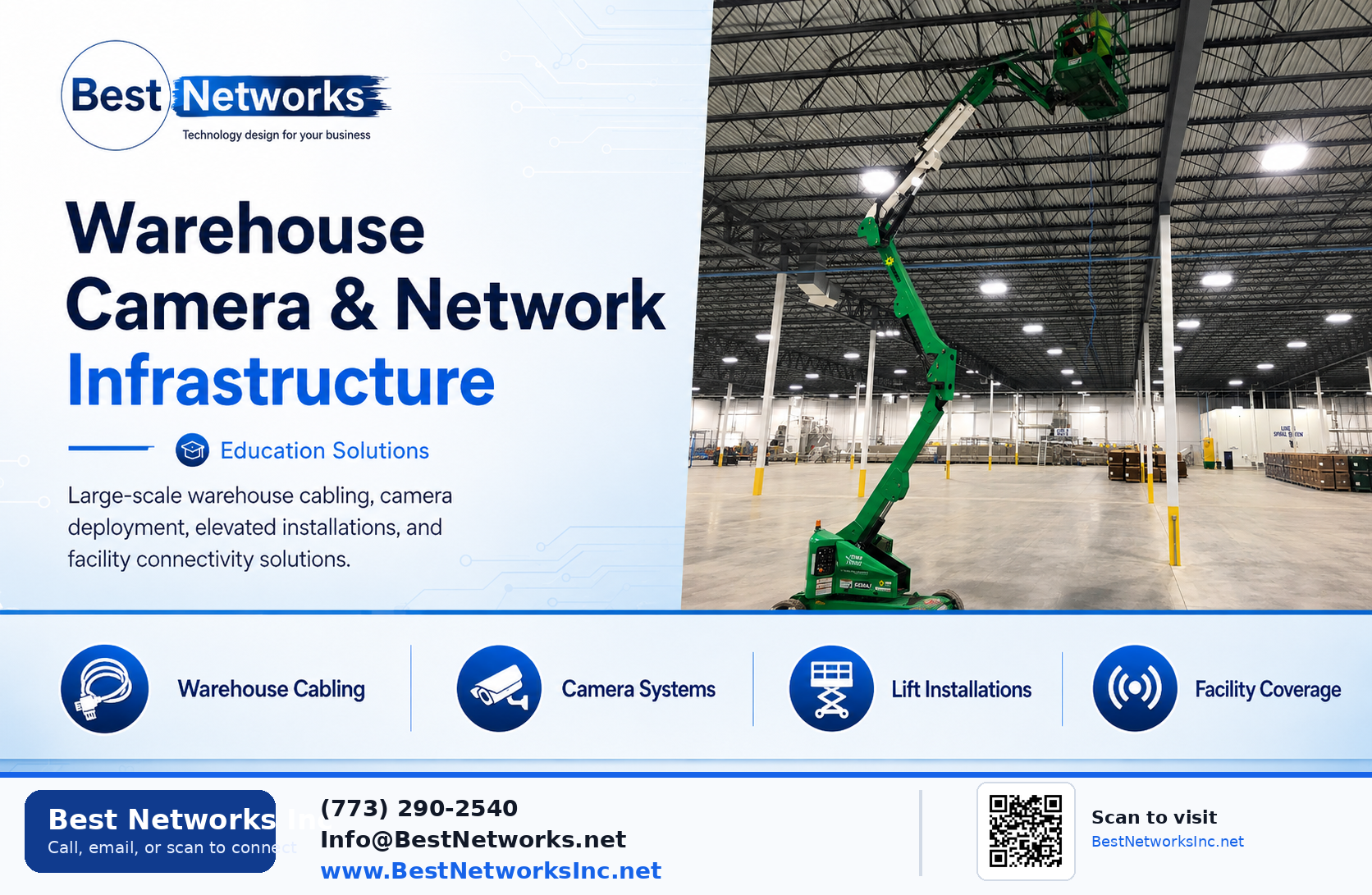Best Networks warehouse camera and network infrastructure deployment